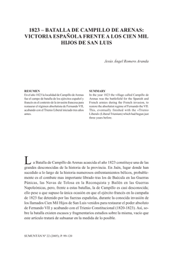 1823 – Batalla De Campillo De Arenas