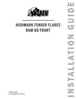 Highmark Fender Flares Ram Hd Front