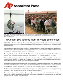 TWA Flight 800 Families Mark 15 Years Since Crash