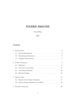 Fourier Analysis