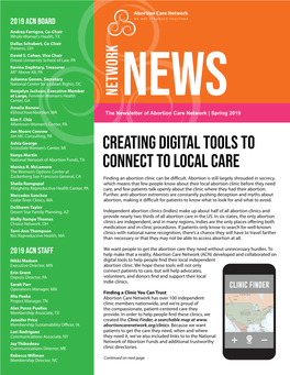 Creating Digital Tools to Connect to Local Care