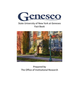 State University of New York at Geneseo Fact Book Prepared By