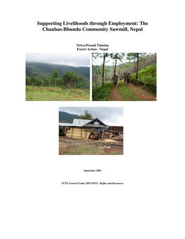 The Chaubas-Bhumlu Community Sawmill, Nepal