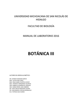 Botánica Iii