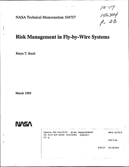 Risk Management in Fly-By-Wire Systems