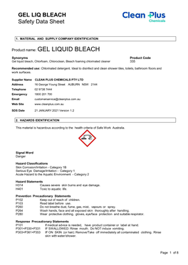 Gel Liquid Bleach