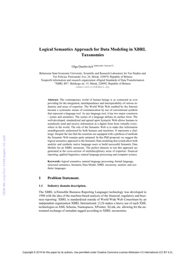 Logical Semantics Approach for Data Modeling in XBRL Taxonomies