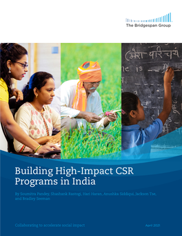 Building High-Impact CSR Programs in India