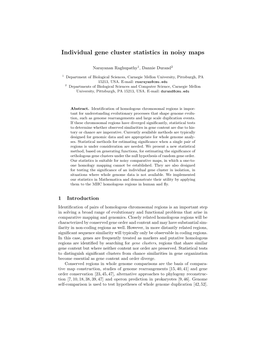 Individual Gene Cluster Statistics in Noisy Maps