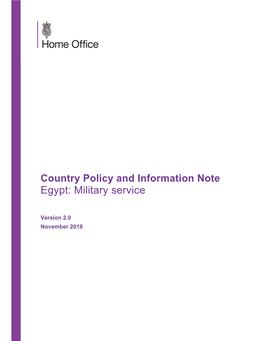 Egypt: Military Service