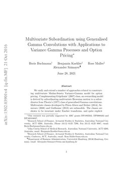 Multivariate Subordination Using Generalised Gamma Convolutions with Applications to Variance Gamma Processes and Option Pricing∗