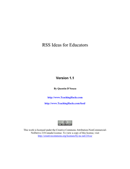 RSS Ideas for Educators