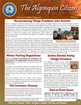 The Algonquin Citizen: Fall 2020 Edition