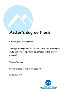 Master's Degree Thesis