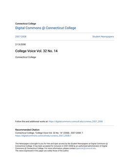 College Voice Vol. 32 No. 14