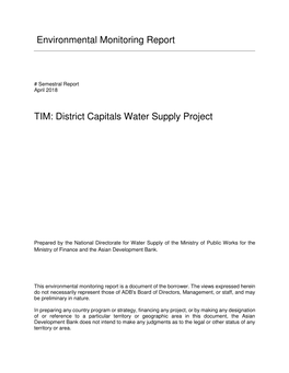 District Capitals Water Supply Project