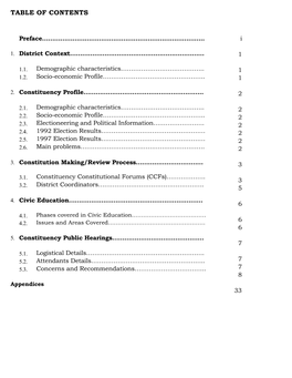 Table of Contents