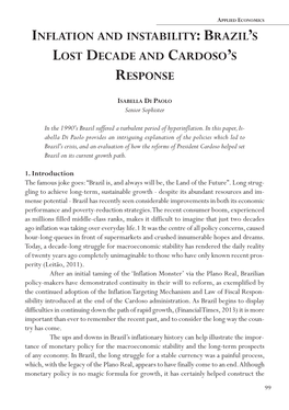 Inflation and Instability: Brazil's Lost Decade And