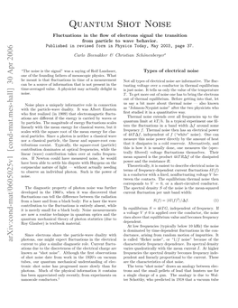 Quantum Shot Noise Formula (4) Has Been Tested Andrew Steinbach and John Martinis at the US National Experimentally in a Variety of Systems