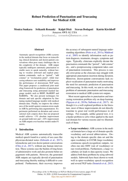 Robust Prediction of Punctuation and Truecasing for Medical ASR