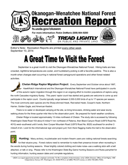 Recreation Reports Are Printed Every Week Through Memorial