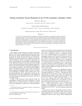 Heating and Kinetic Energy Dissipation in the NCAR Community Atmosphere Model