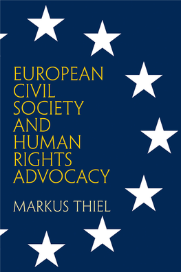 European Civil Society and Human Rights Advocacy PENNSYLVANIA STUDIES in HUMAN RIGHTS