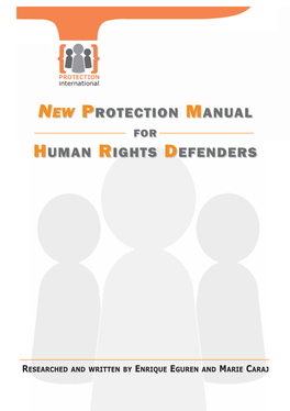 New Protection Manual Human Rights Defenders