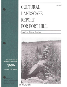 Cultural Landscape Report for Fort Hill, Cape Cod National Seashore