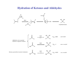 Hydration of Ketones and Aldehydes