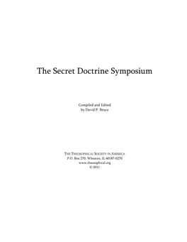 The Secret Doctrine Symposium