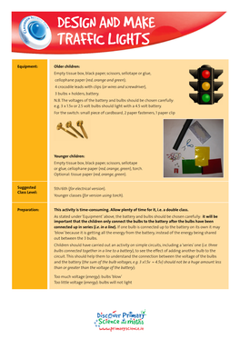 Design and Make Traffic Lights