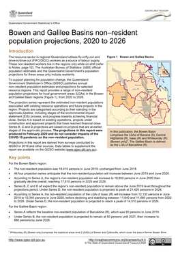 Bowen and Galilee Basins Non–Resident Population Projections, 2020 to 2026