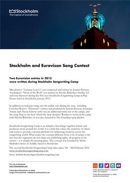 Stockholm and Eurovison Song Contest