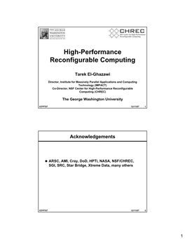 High-Performance Reconfigurable Computing
