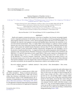 Statistical Signatures of Nanoflare Activity. I. Monte Carlo Simulations