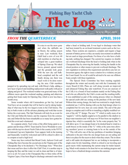 From the Quarterdeck April 2010
