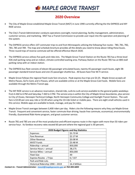 Maple Grove Transit Overview