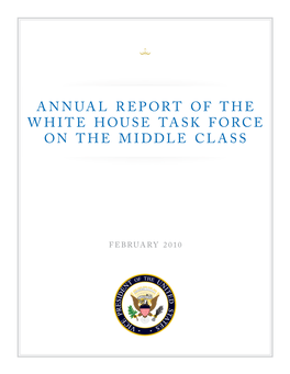 Annual Report of the White House Task Force on the Middle Class