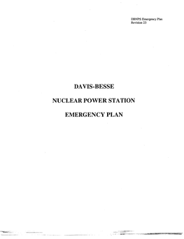 Enclosure A, Davis-Besse Nuclear Power Station