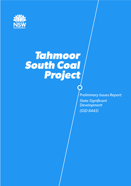 Tahmoor South Coal Project (SSD 8445) | Preliminary Issues Report I
