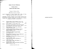 BASHKIR MANUAL Nicholas Poppe (University of Washington), and Andreas Tietze (University of California, Los Angeles), Consulting Editors