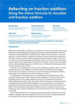 Reflecting on Fraction Addition