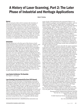 A History of Laser Scanning, Part 2: the Later Phase of Industrial and Heritage Applications