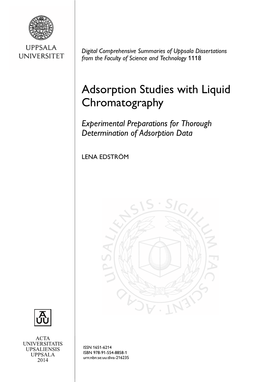 Adsorption Studies with Liquid Chromatography