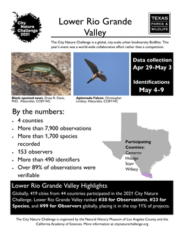 CNC 2021 Lower Rio Grande Valley Summary