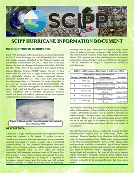 Hurricanes Are a Regular Threat to the SCIPP Gulf Coast and Average Amount of Time That Passes Between Hurricane Events at Should Be Planned for Each Season