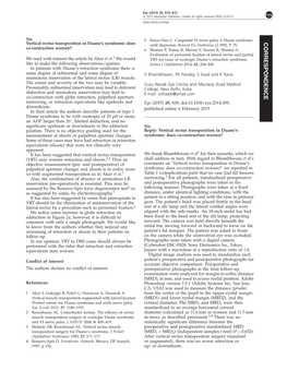 Vertical Rectus Transposition in Duane&Rsquo