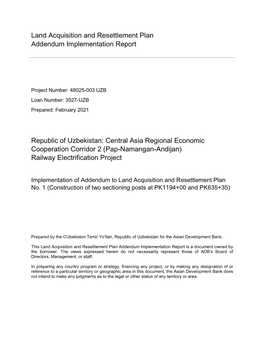48025-003: Central Asia Regional Economic Cooperation Corridor