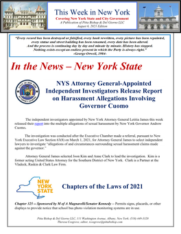 In the News – New York State